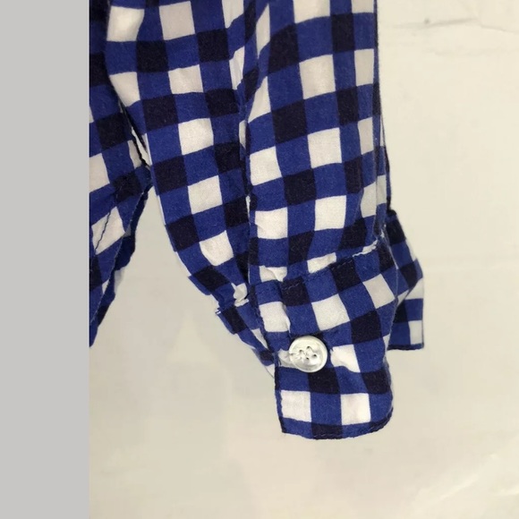Splendid Gingham Button Down Navy Long Sleeve - Picture 8 of 11